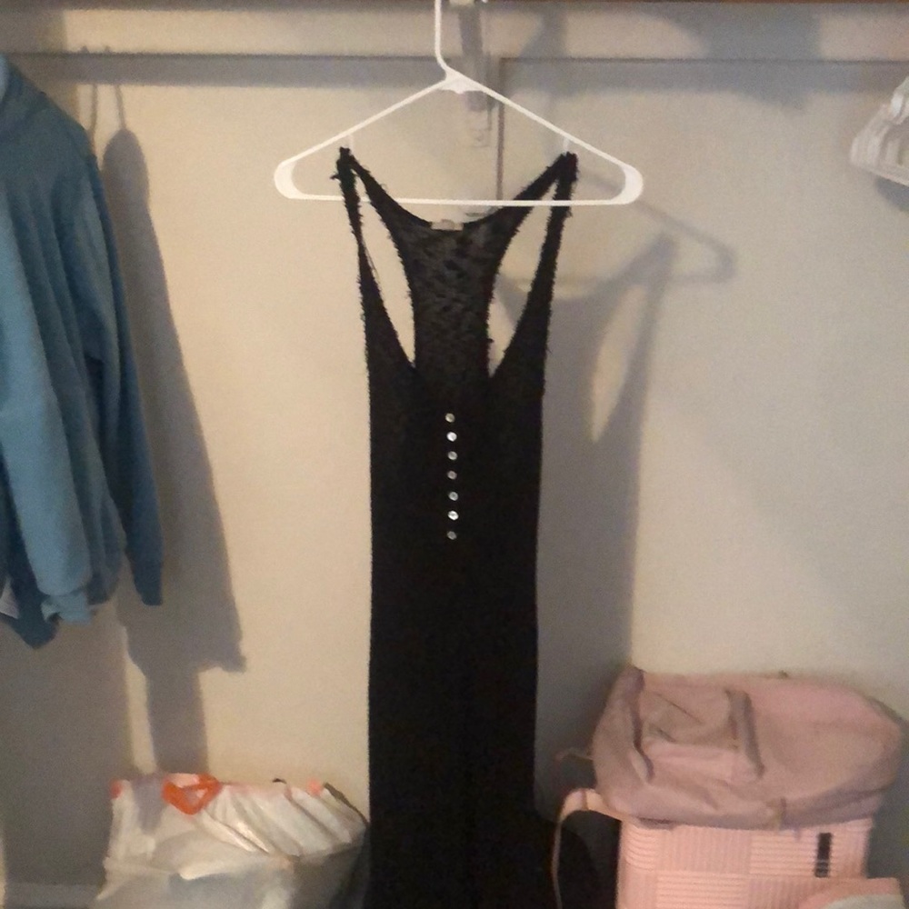 Black Ragged Fit Dress